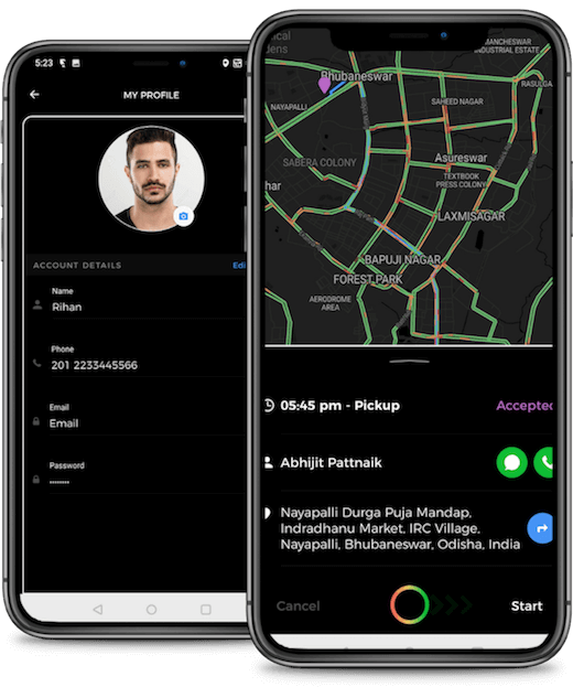 Agent app phone mockups