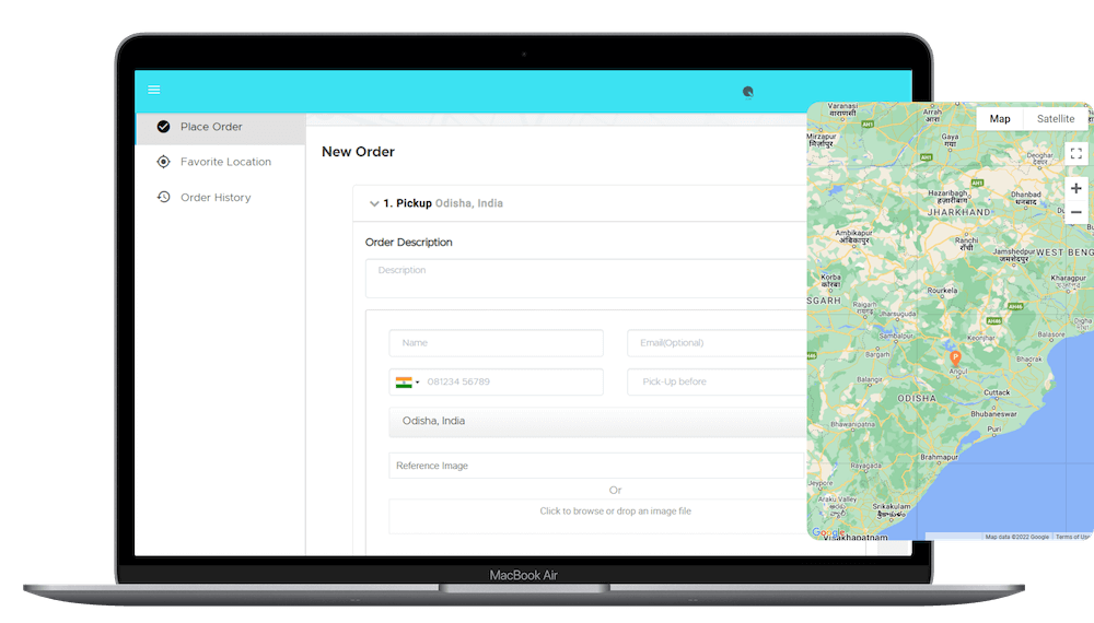 Booking form mockups