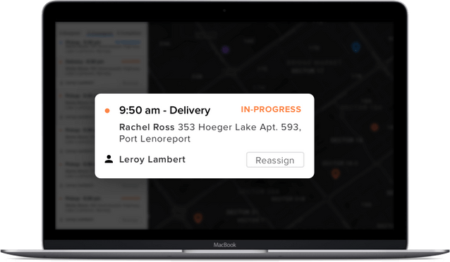 Dispatch dashboard laptop mockup