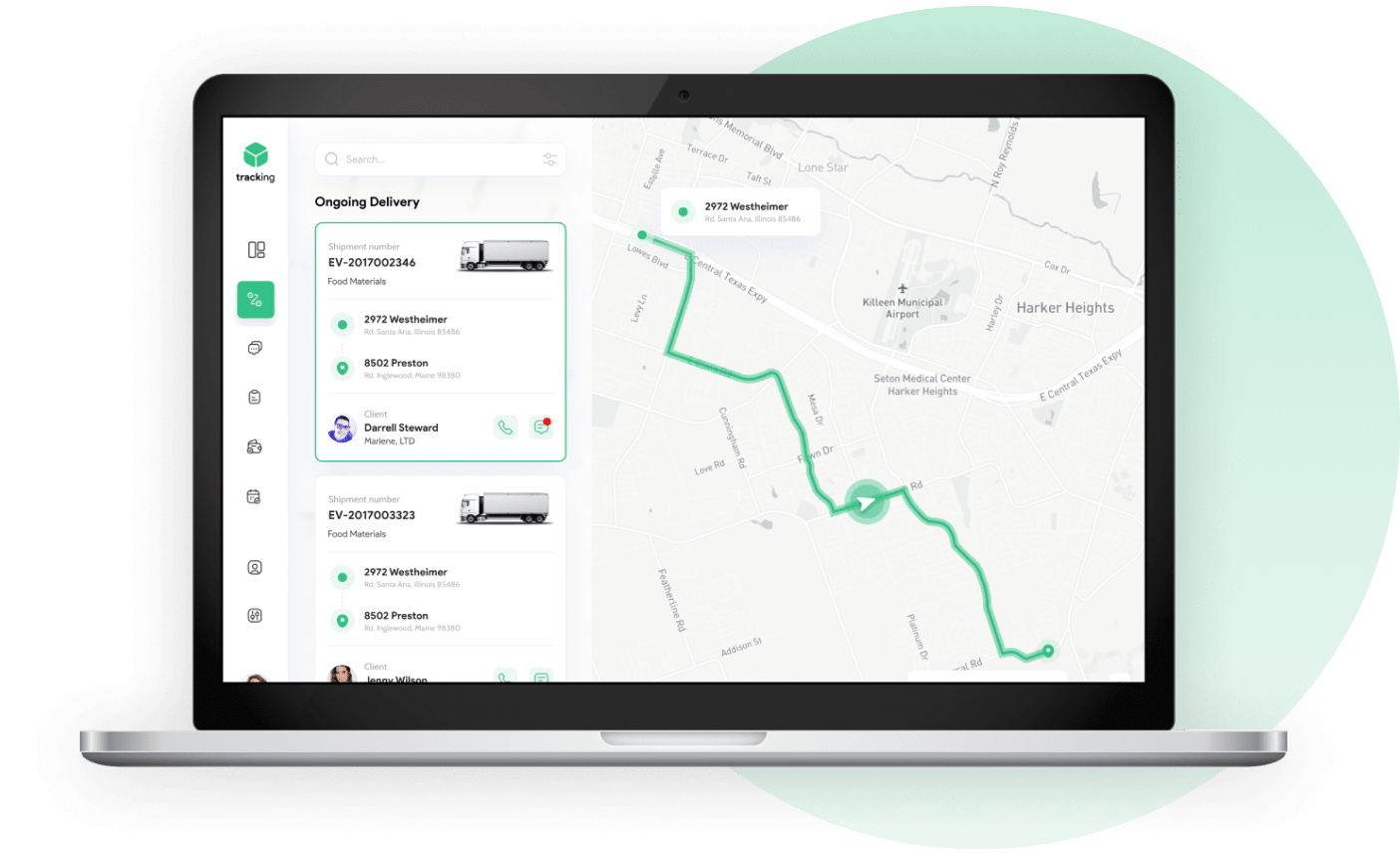Tookan admin delivery dashboard laptop mockup
