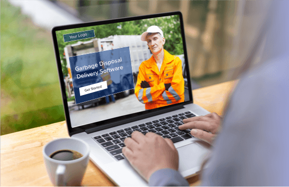 White Label delivery software on laptop